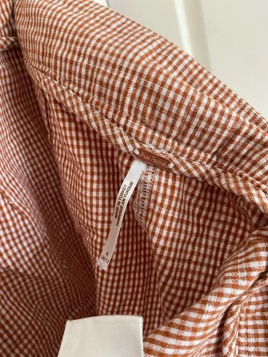 Free People Gingham Mini Skort - Picture 4 of 4